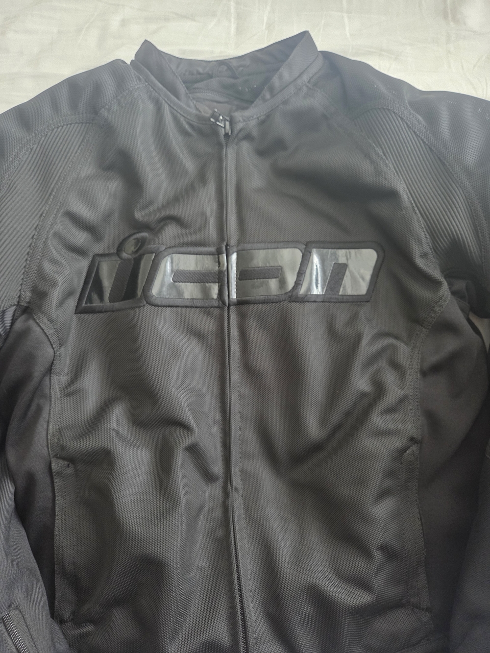 Icon Black Women's Textile Motorcycle Jacket S/M